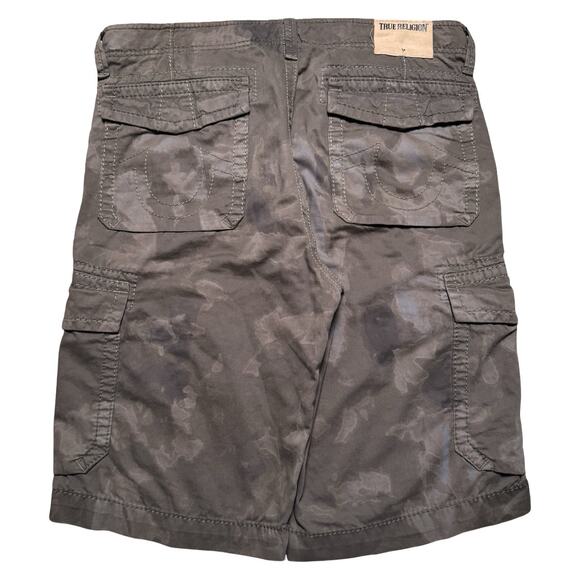 Vintage Y2K True Religion Brushed Hunting Camo Baggy Cargo Shorts 33 - Picture 1 of 7